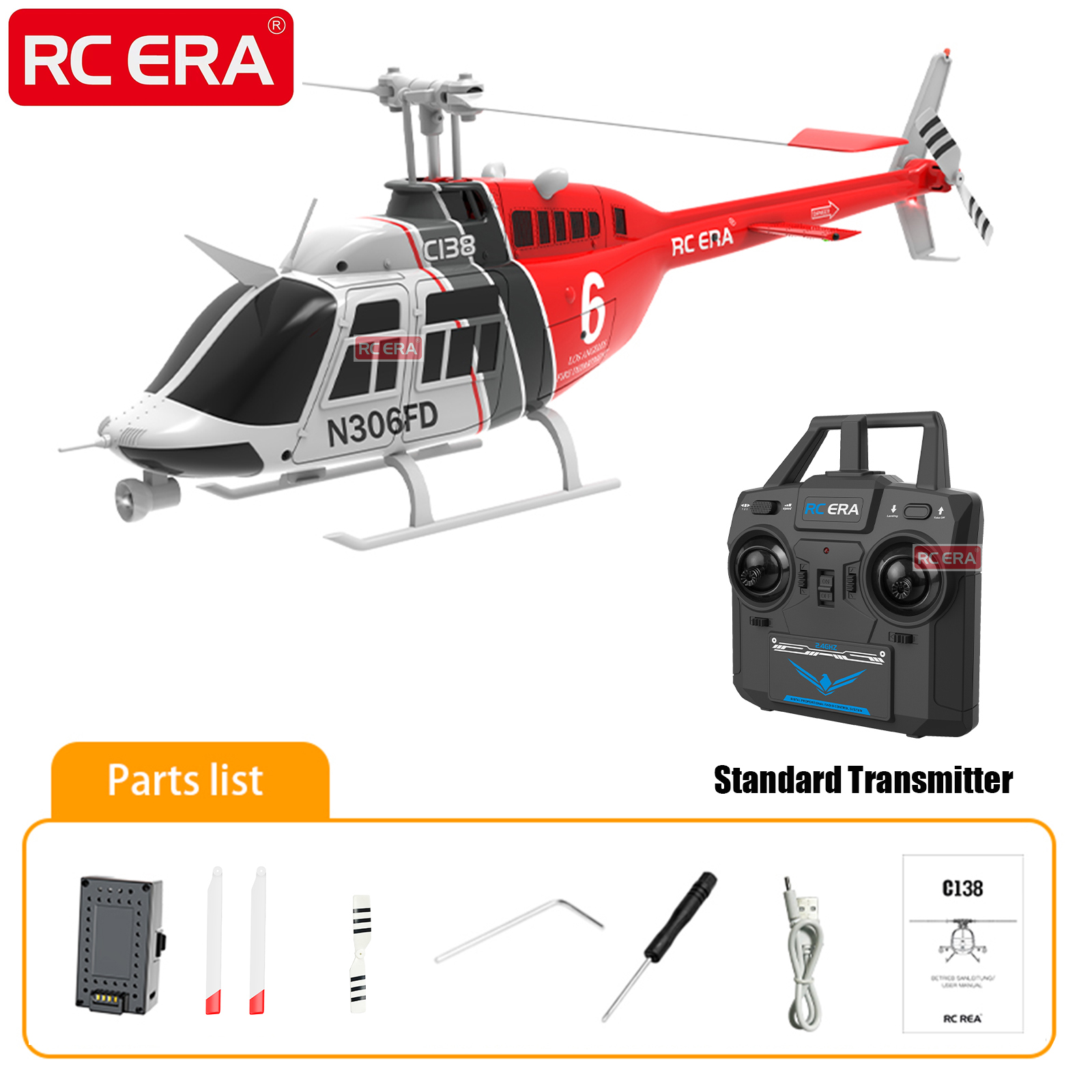 RC ERA C138 BELL 206 Jet Range - đánh giá và giá Rc Hobby Helicopter